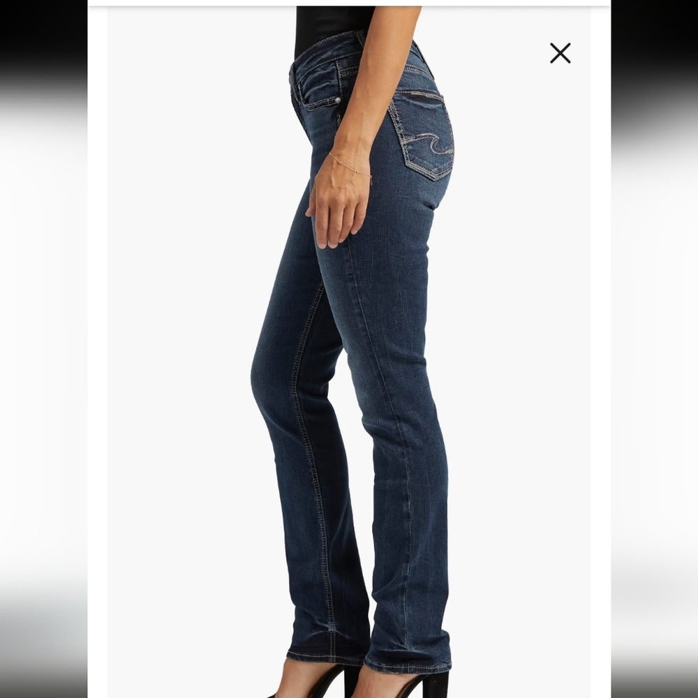 Silver Jeans Women's Dark Blue Skinny Jeans - Picture 3 of 4
